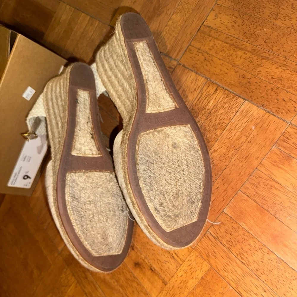 J. Crew Cream Espadrille Wedge Sandals